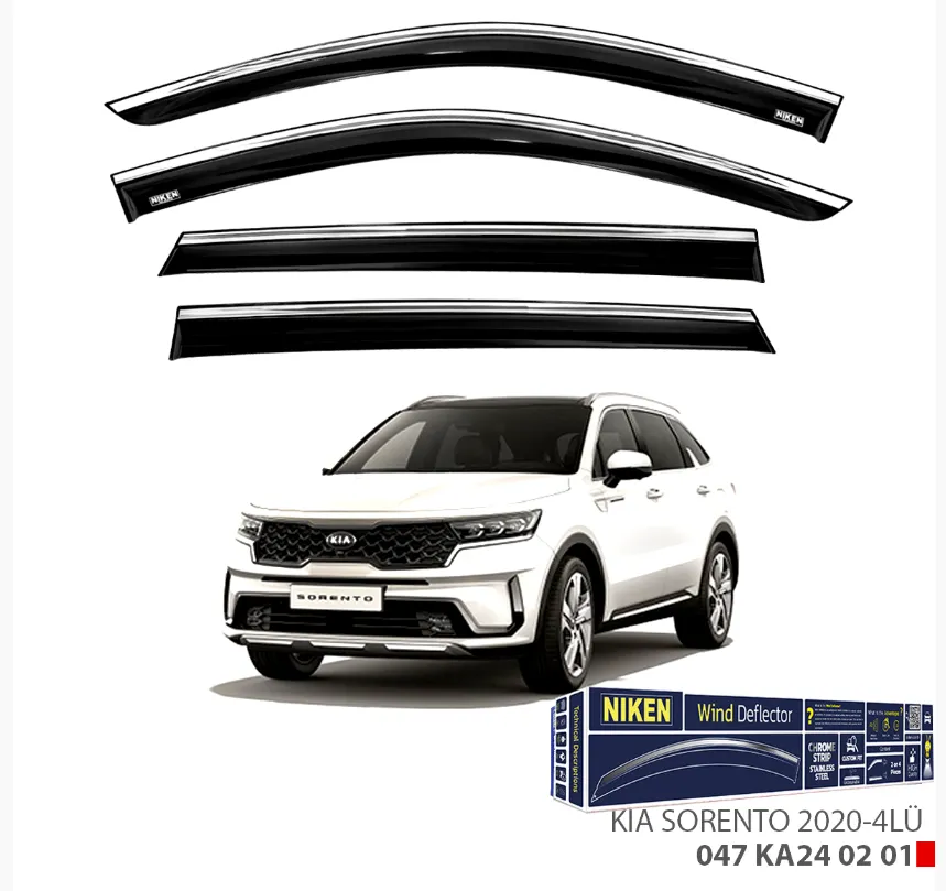 KIA SORENTO 2020- KROMLU CAM RÜZGARLIGI 4LÜ 1